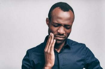 a man having a toothache