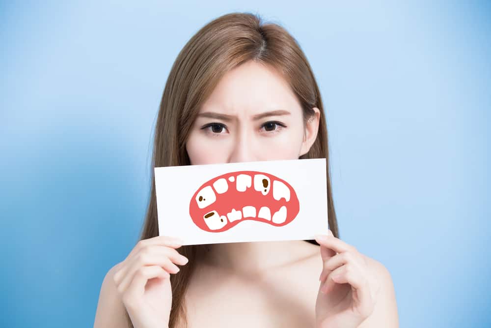 a patient showing a cavity xray